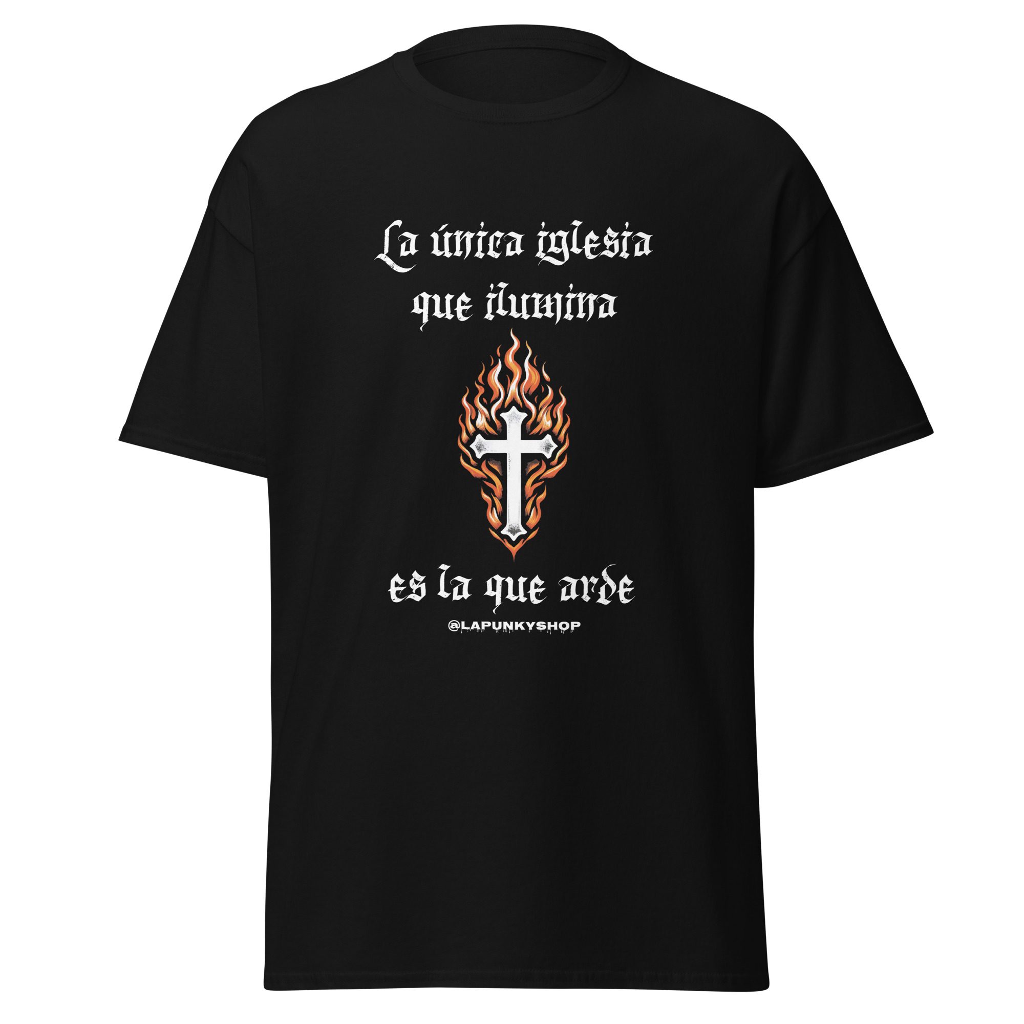 La única iglesia que ilumina es la que arde